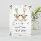 ハイランドカウバルーン性別発表招待状 招待状 (スタンド正面)