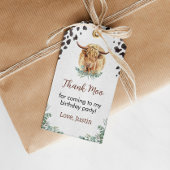 ハイランドカウバースデーパーティーサンキューユユーラベル ギフトタグ