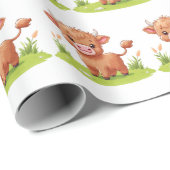 ハイランドカウバースデーパーティー ラッピングペーパー (ロールコーナー)