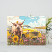 ハイランドカウヒマフラワースクラップブック紙 (スタンド正面)