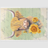 ハイランドカウヒマワリ1デクページ紙 薄葉紙 (正面)