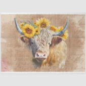 ハイランドカウヒマワリ5デクページ紙 薄葉紙 (正面)