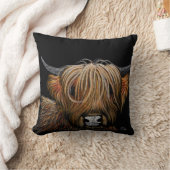 ハイランドカウピロー'ハミッシュ'装飾用クッションクッション クッション (ブランケット)