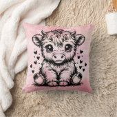 ハイランドカウピンクハート クッション (ブランケット)