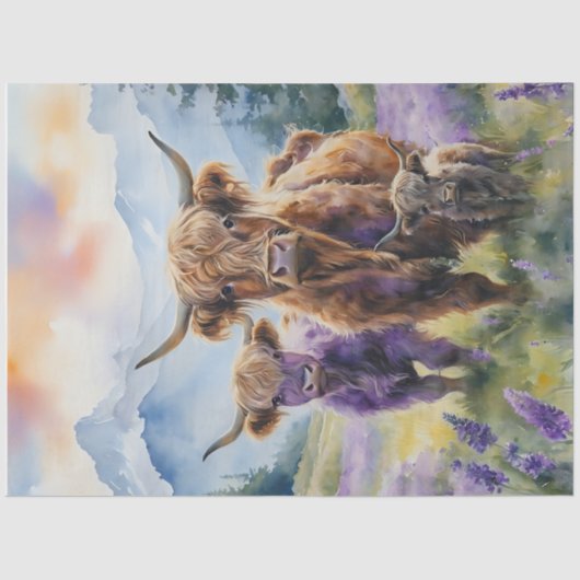 ハイランドカウファミリーティッシュペーパー 薄葉紙 (正面)