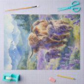 ハイランドカウファミリーフラワーズティッシュペーパー 薄葉紙 (クラフト)