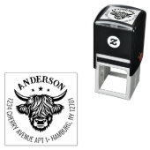 ハイランドカウファミリー差出人住所 セルフインキングスタンプ (インサイチュ)