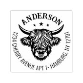 ハイランドカウファミリー差出人住所 セルフインキングスタンプ (デザイン)