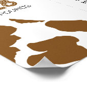 ハイランドカウファースト誕生日マイルストーンサイン ポスター (角)