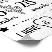 ハイランドカウファースト誕生日マイルストーン記号1066 ポスター (角)