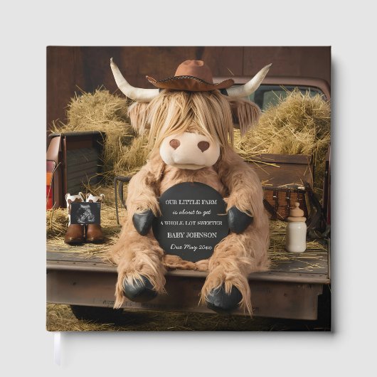 ハイランドカウファームをテーマにしたベビー写真集の記念 ゲストブック (正面)