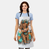 ハイランドカウファームハロウィーン エプロン (着用した状態)