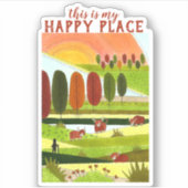 ハイランドカウフィールズアートマイハッピープレイススティ シール (正面)