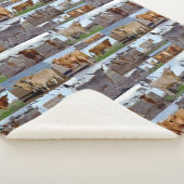 ハイランドカウフォトコラージュ、大型シェルパ毛布 シェルパブランケット (3/4)