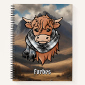 ハイランドカウフォーブスドレスタータンチェックスカーフ ノートブック (正面)