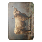 ハイランドカウフル体絵を描ヴィンテージ バスマット (正面縦)