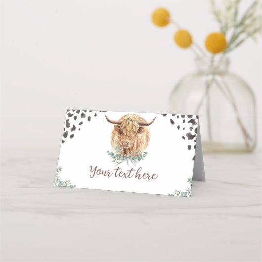 ハイランドカウフードテント座席表 プレイスカード (正面)