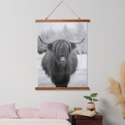 ハイランドカウフ素朴ァームハウスアート 吊り下げ型タペストリー (寝室)