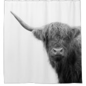 ハイランドカウブラック&ホワイト#4 シャワーカーテン (正面)
