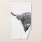 ハイランドカウブラック&ホワイト#4 バスタオルセット (ハンドタオル)