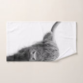 ハイランドカウブラック&ホワイト#4 バスタオルセット (ハンドタオル)