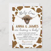 ハイランドカウベビーシャワー招待状 招待状 (正面)