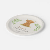 ハイランドカウベビーシャワー紙プレート ペーパープレート (アングル)