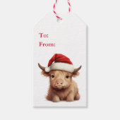 ハイランドカウホリデーギフトラベル ギフトタグ (正面)