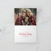 ハイランドカウホリージョリークリスマス折り畳みフォトカード カード (内部)