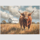 ハイランドカウホワイトバーンドデコペ素朴ージ 薄葉紙 (正面)