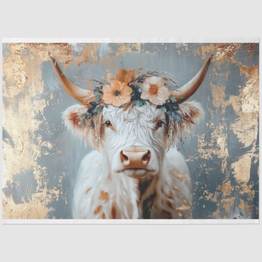 ハイランドカウボホ素朴ファームハウスデクページ 薄葉紙 (正面)