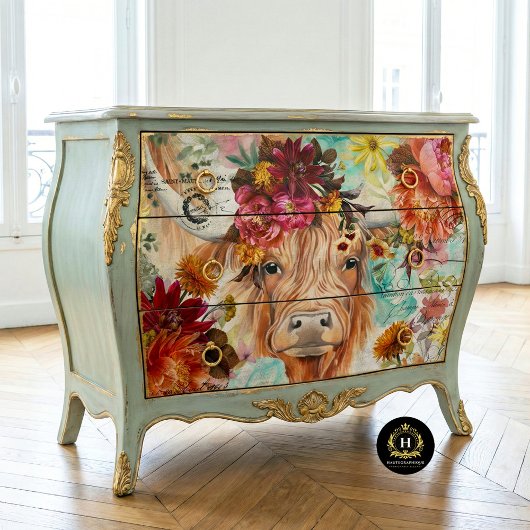 ハイランドカウボホ素朴ファームハウスデクページ 薄葉紙