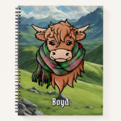 ハイランドカウボーイドタータンチェックスカーフ ノートブック (正面)