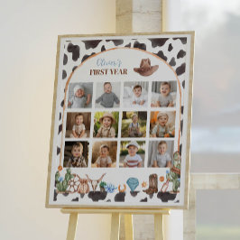 ハイランドカウボーイファースト誕生日マイルストーンサイン ポスター