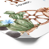 ハイランドカウボーイファースト誕生日マイルストーンサイン ポスター (角)