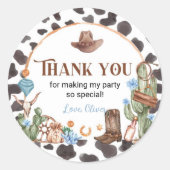 ハイランドカウボーイラベル誕生日シール ラウンドシール (正面)