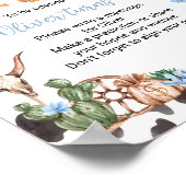 ハイランドカウボーイ誕生日タイムカプセル標識 ポスター (角)