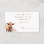 ハイランドカウボーホパンパスグラスおむつラッフル エンクロージャーカード (正面)