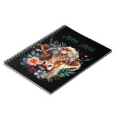 ハイランドカウボーホフローラ水彩 ノートブック (左側)