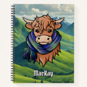 ハイランドカウマケイタータンチェックスカーフ ノートブック (正面)