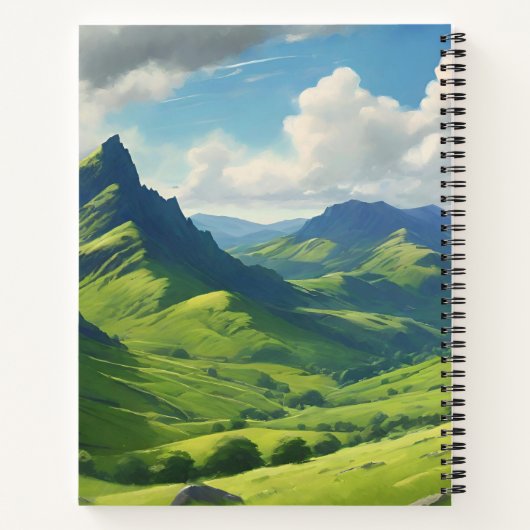 ハイランドカウマケンジータータンチェックスカーフ ノートブック (裏面)