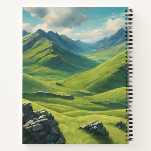 ハイランドカウマコーレータータンチェックスカーフ ノートブック (裏面)