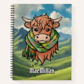 ハイランドカウマックミランタータンチェックスカーフ ノートブック (正面)