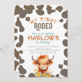 ハイランドカウミファーストRodeo 1歳 招待状 (正面/裏面)