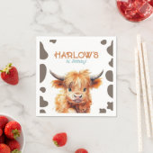 ハイランドカウミーファーストロデオ誕生日パーティー スタンダードカクテルナプキン (インサイチュ)