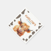 ハイランドカウミーファーストロデオ誕生日パーティー スタンダードカクテルナプキン (角)