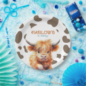 ハイランドカウミーファーストロデオ誕生日パーティー ペーパープレート (パーティー)