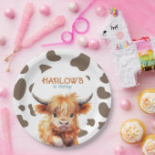 ハイランドカウミーファーストロデオ誕生日パーティー ペーパープレート (パーティー)