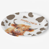 ハイランドカウミーファーストロデオ誕生日パーティー ペーパープレート (アングル)