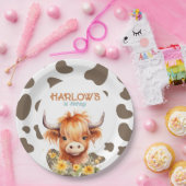 ハイランドカウミーファーストロデオ誕生日パーティー ペーパープレート (パーティー)